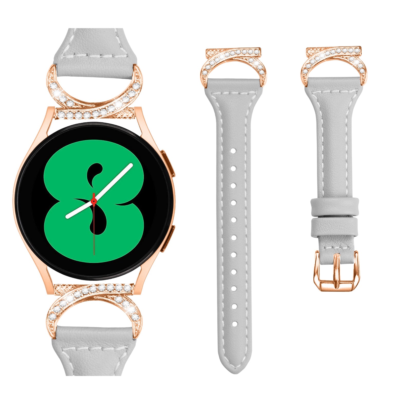For Samsung Galaxy Watch 3 41mm Watch6 40mm 44mm Watch6 Classic 43mm 47mm Watch 5 40mm 44mm Watch4 40mm 44mm Leather Watch Strap 20mm Watch Band with Rose Gold Buckle For Samsung Galaxy Watch 3 41mm Watch6 40mm 44mm Watch6 Classic 43mm 47mm Watch 5 40mm 44mm Watch4 40mm 44mm Leather Watch Strap 20mm Watch Band with Rose Gold Buckle
